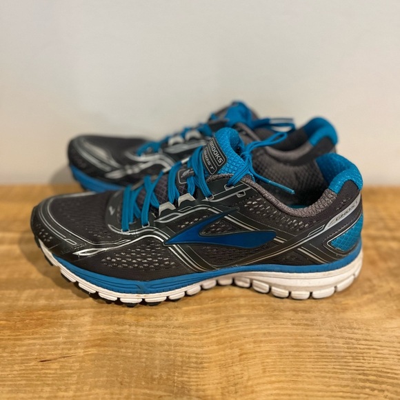 Brooks men’s ghost 8 sneakers‎ running shoes blue and gray metallic size 10 EUC main image 7